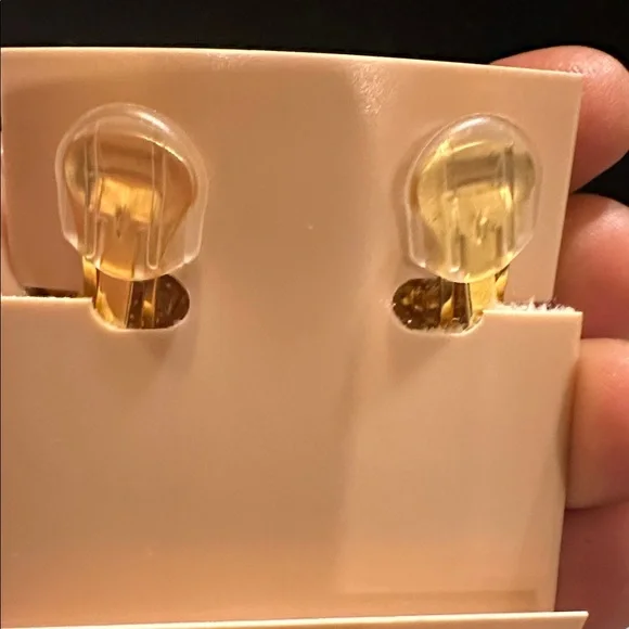 Kenneth Jay Lane Gold and Green Floral Earrings - Picture 3 of 3